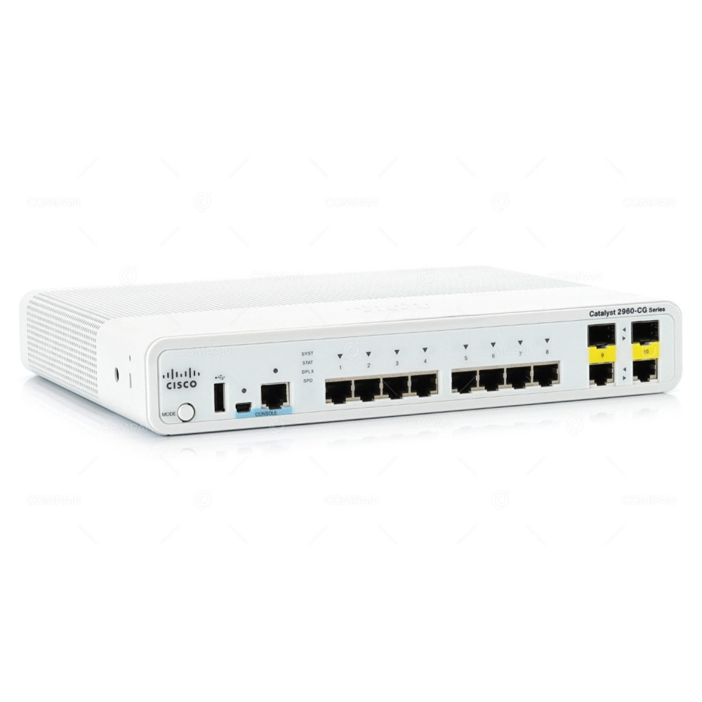 WS-C2960CG-8TC-L CISCO CATALYST 2960C 8-PORT 1GB ETHERNET 2-PORT 1GB SFP SWITCH